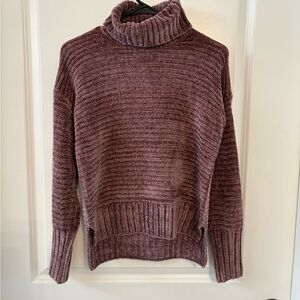 Pink Rose Cozy Plum Turtleneck Sweater